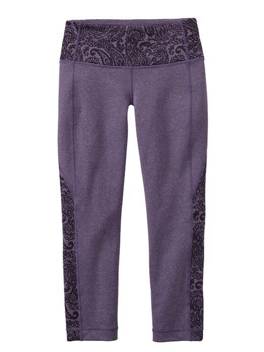 Athleta Splits Revelation Paisley Purple Capri Leggins - Like New, Medium